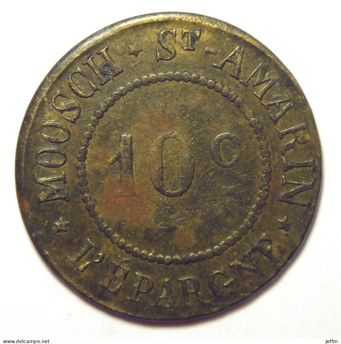 Alsace - 68 - Moosch-St-Amarin - L'Epargne - 10 Centimes - Association De Consommation - Monétaires / De Nécessité