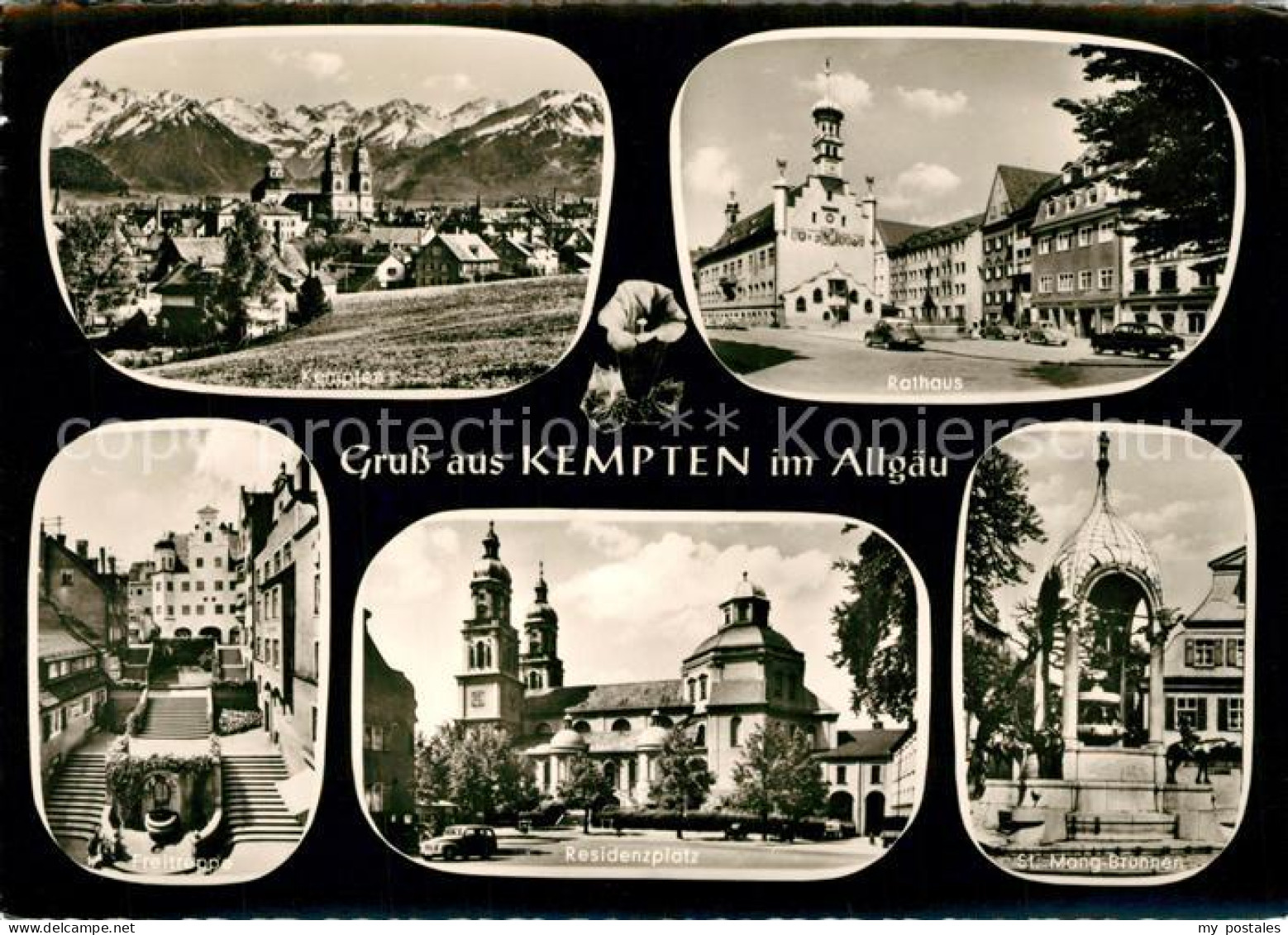 73298345 Kempten Allgaeu Rathaus Residenzplatz St.-Mag-Brunnen  Kempten Allgaeu - Kempten