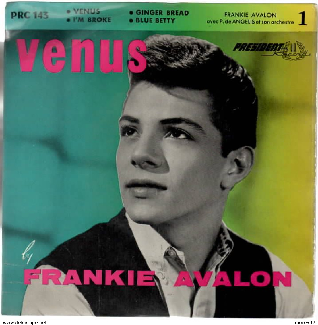 FRANKIE AVALON  Vénus  PRESIDENT  PRC 143 - Otros - Canción Inglesa