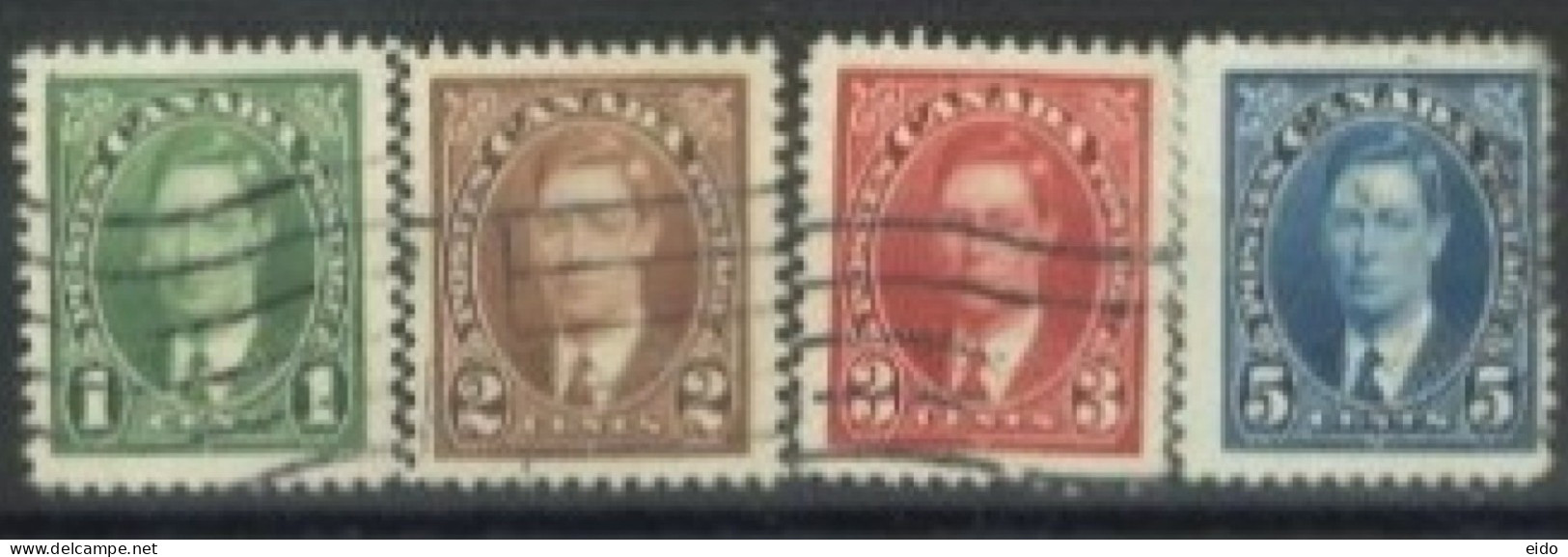 CANADA - 1937, KING GEORGE VI STAMPS SET OF 4, USED. - Oblitérés