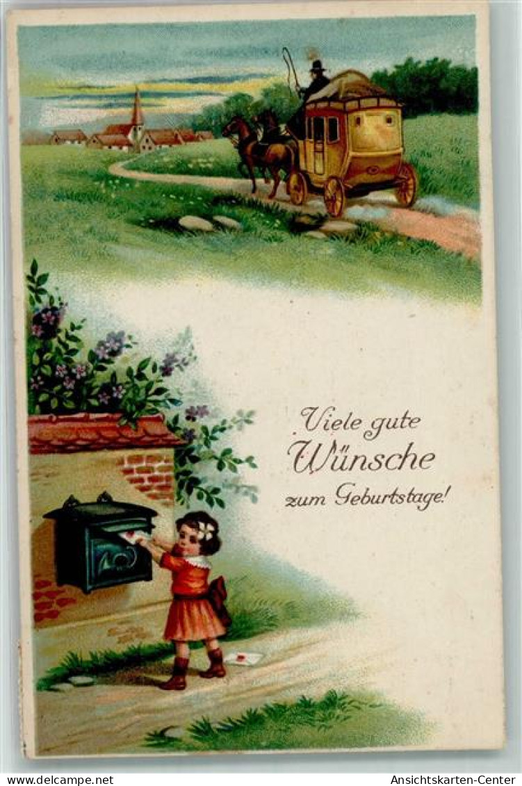 39149107 - Geburtstag Kind Briefkasten AK - Sonstige & Ohne Zuordnung