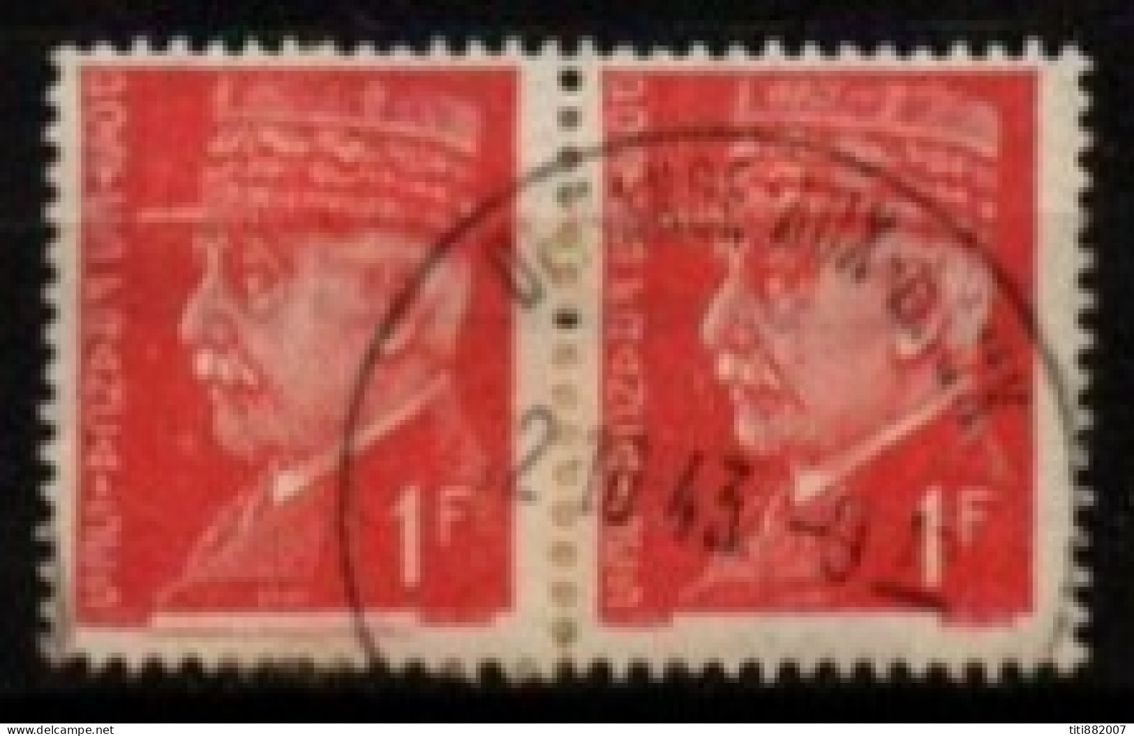 FRANCE    -   1941 .   Y&T N° 514 Oblitérés. Trait Rouge Sous Signature 1er Timbre - Used Stamps