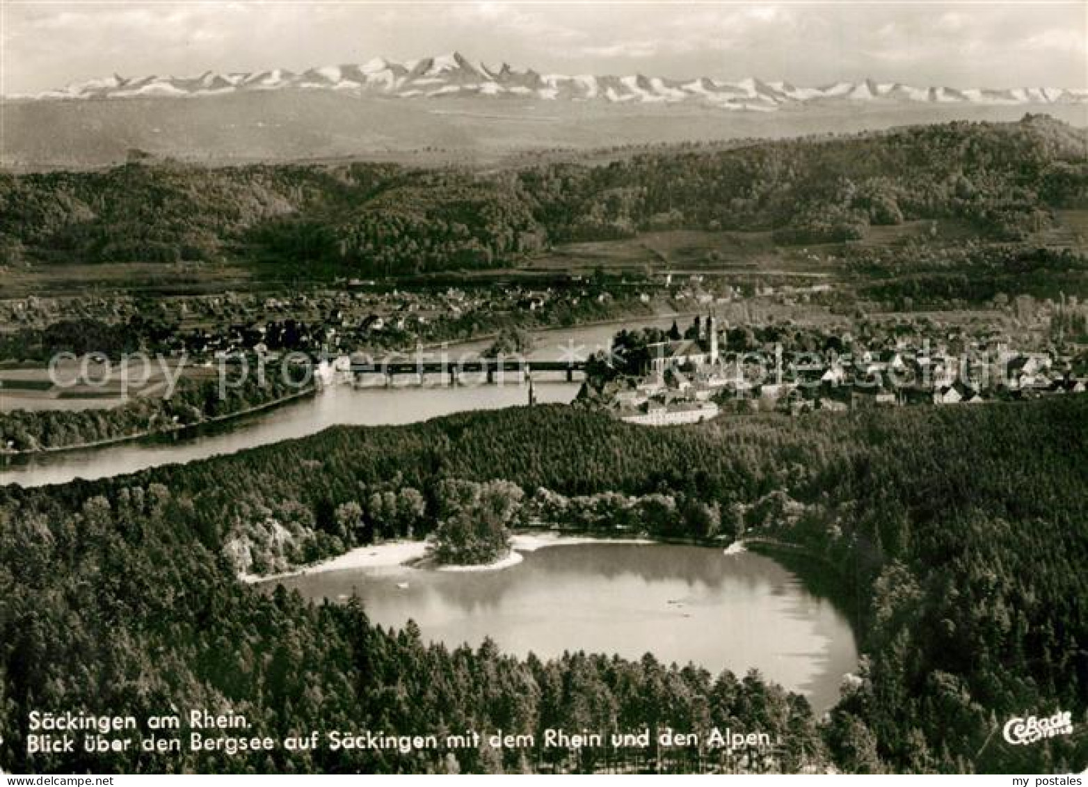 73297729 Saeckingen Rhein Bergsee Fliegeraufnahme Saeckingen Rhein - Bad Säckingen