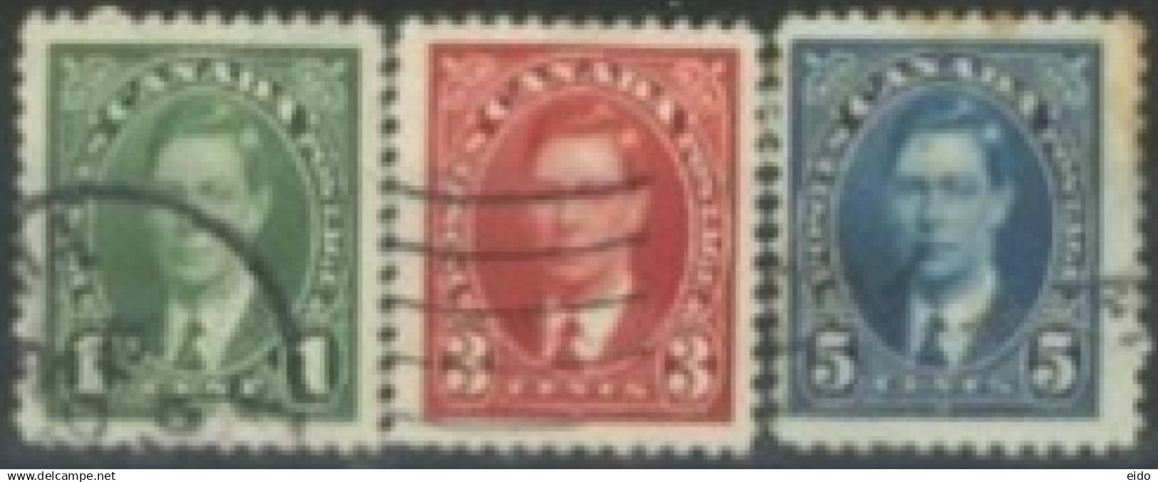 CANADA - 1937, KING GEORGE VI STAMPS SET OF 3, USED. - Oblitérés