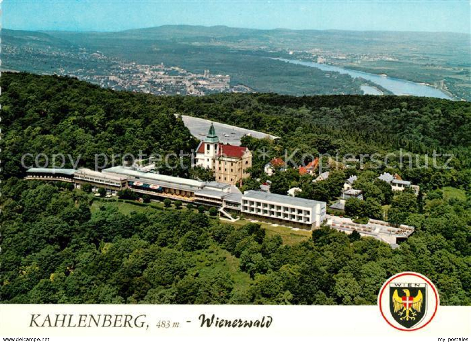 73297701 Kahlenberg Wien Klosterneuburg Fliegeraufnahme Kahlenberg Wien - Altri & Non Classificati