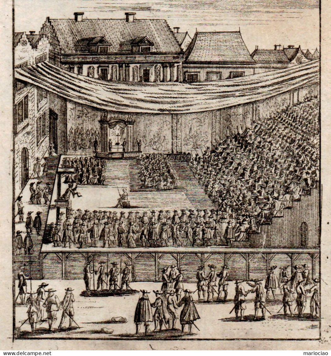 ST-PT Santa Inquisição Em Portugal INQUISITION 1700~ MANESSON MALLET Gravura Em Madeira - Prints & Engravings