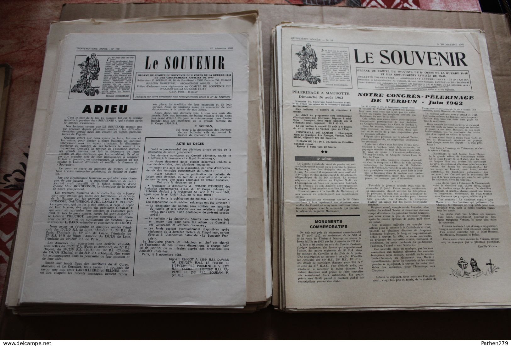 Lot De 139 N° Du Journal "Le Souvenir" - Anciens Combattants De 14/18 Et 39/45 - 1948/1985 - 1950 à Nos Jours