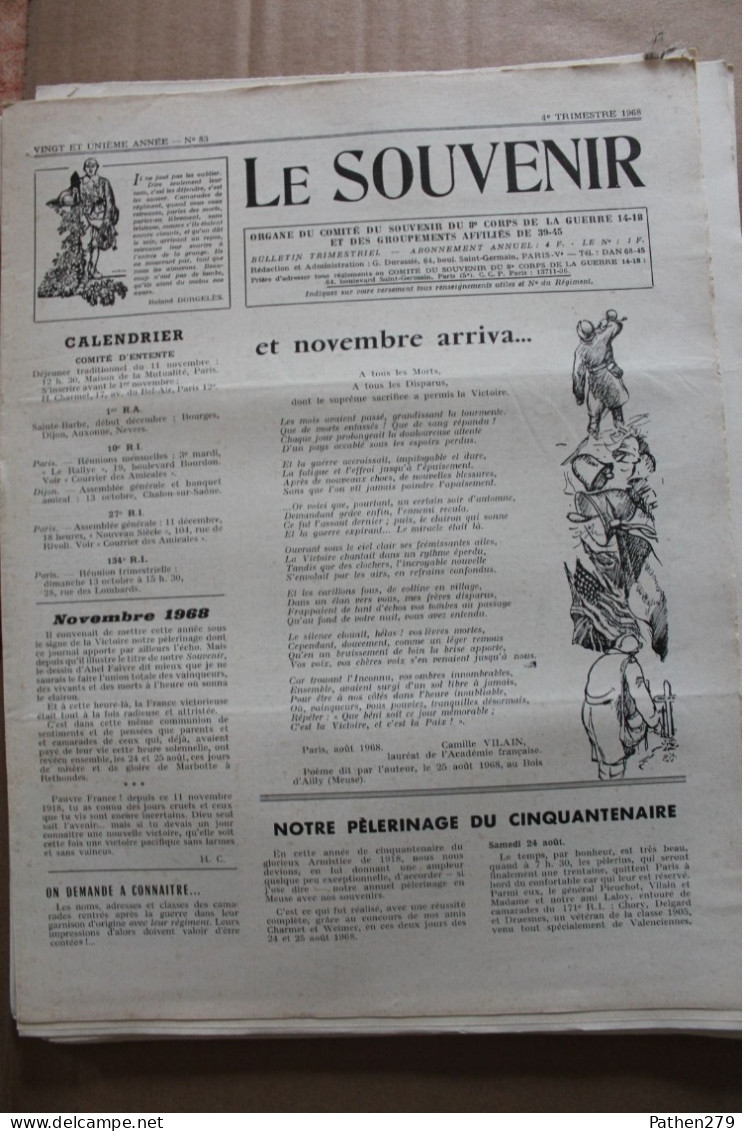 Lot De 139 N° Du Journal "Le Souvenir" - Anciens Combattants De 14/18 Et 39/45 - 1948/1985 - 1950 - Today