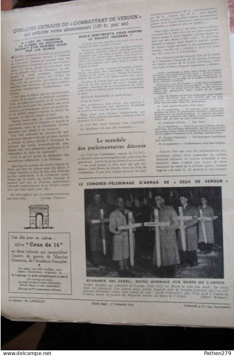 Lot de 139 n° du journal "Le Souvenir" - Anciens combattants de 14/18 et 39/45 - 1948/1985