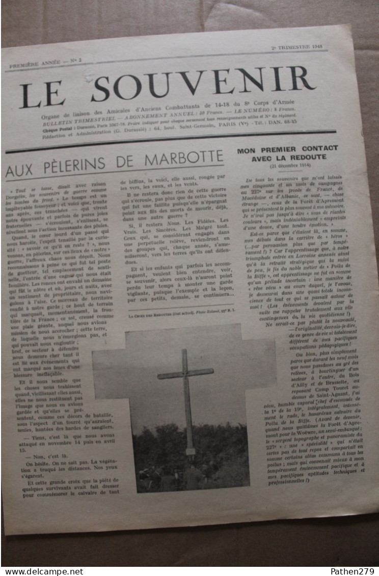 Lot de 139 n° du journal "Le Souvenir" - Anciens combattants de 14/18 et 39/45 - 1948/1985