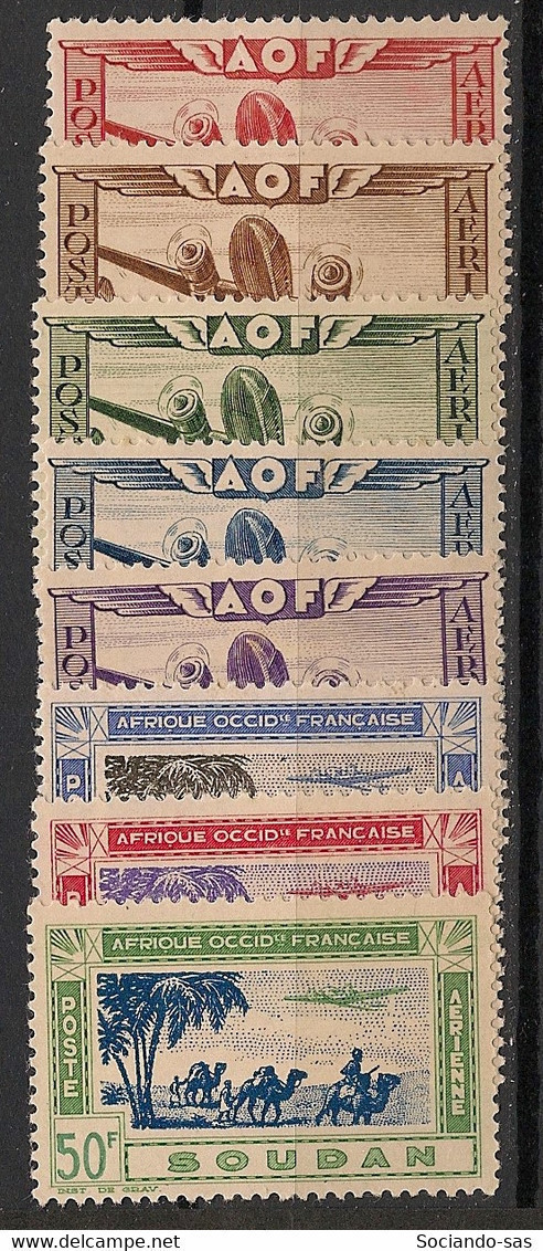 SOUDAN - 1942 - Poste Aérienne PA N°YT. 10 à 17 - Série Complète - Neuf Luxe ** / MNH / Postfrisch - Ungebraucht
