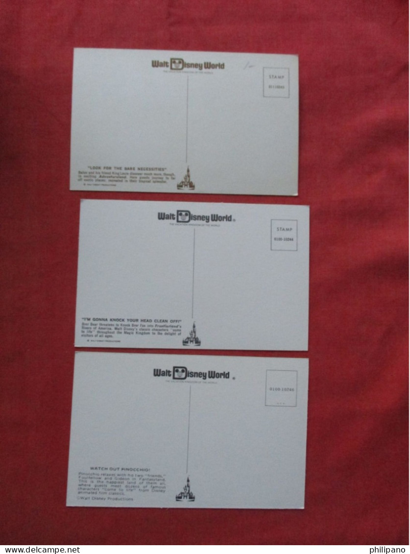 Lot Of 3 Cards > Disneyworld     Ref 6405 - Disneyworld