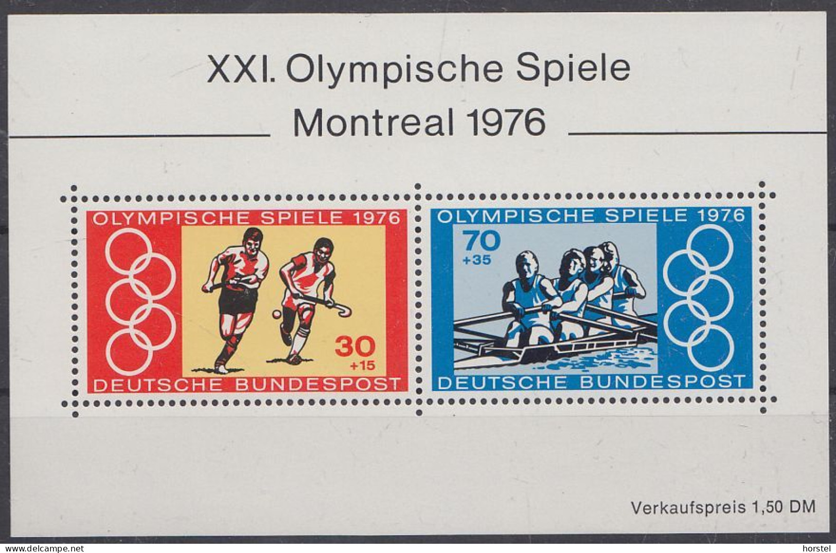 Deutschland Block 12  XXI. Olympische Spiele Montreal 1976 - Unused Stamps