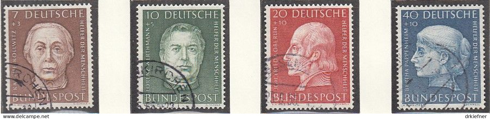 BRD 200-203, Gestempelt, Wohlfahrt: Helfer Der Menschheit, 1954 - Oblitérés
