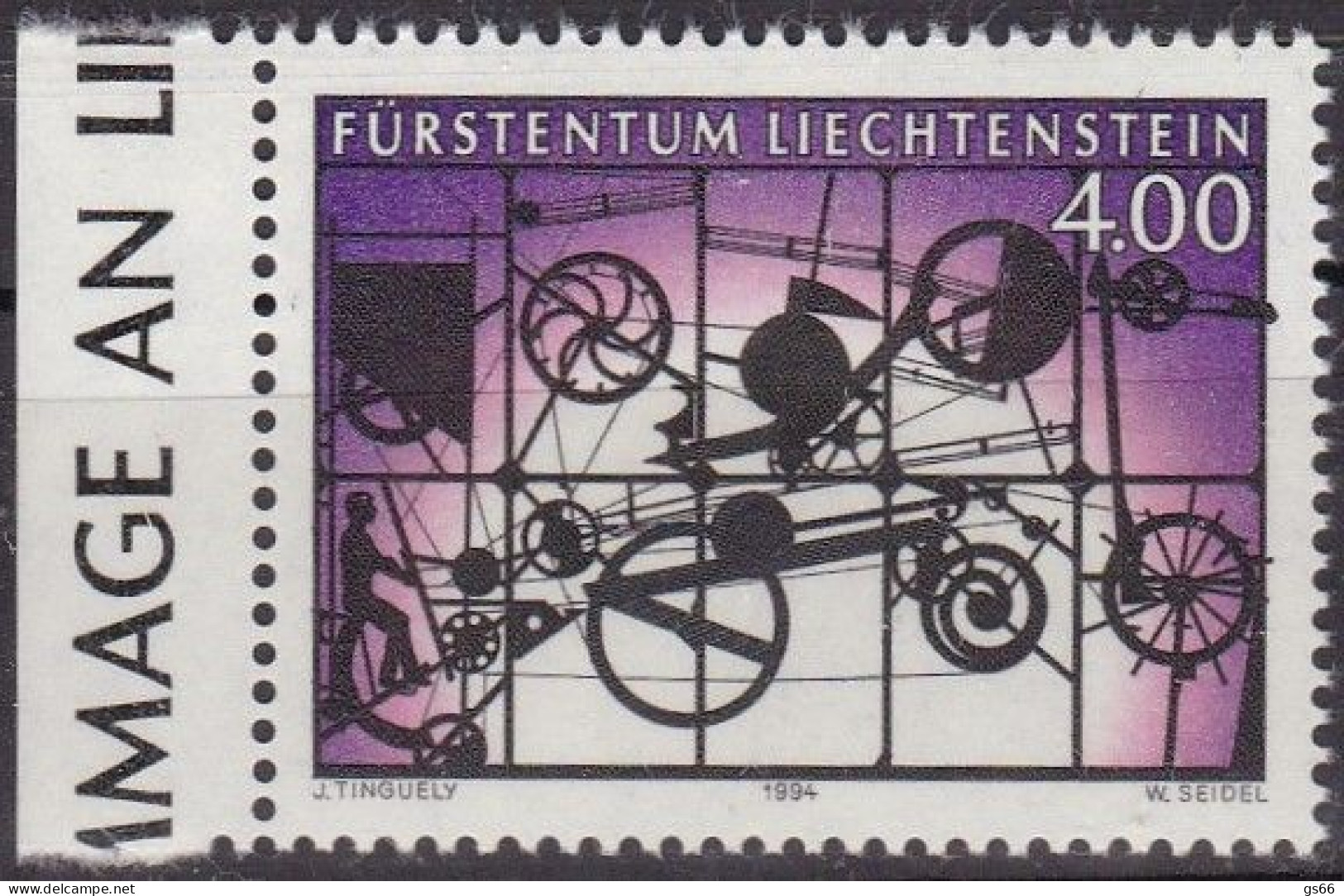 Liechtenstein, 1994, 1084, MNH **, Hommage An Liechtenstein: Zeitgenössische Kunst - Neufs