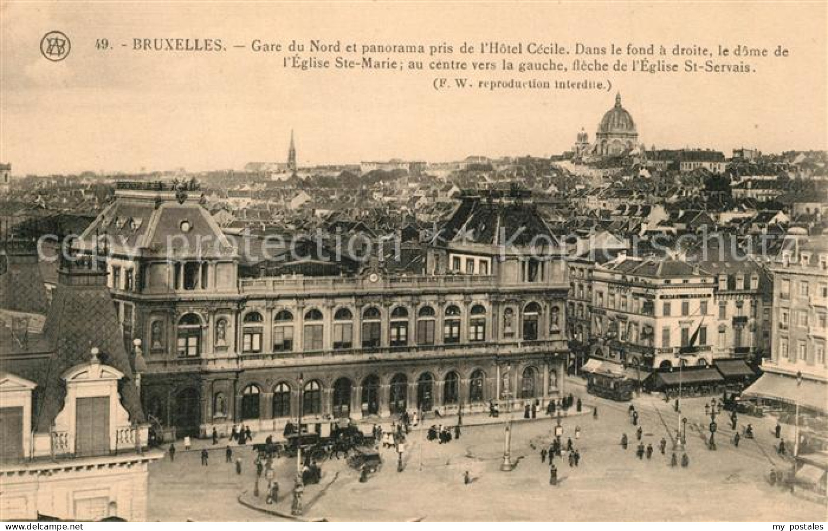 73296672 Bruxelles Bruessel Gard Du Nord Hotel Cecile Eglise Bruxelles Bruessel - Sonstige & Ohne Zuordnung