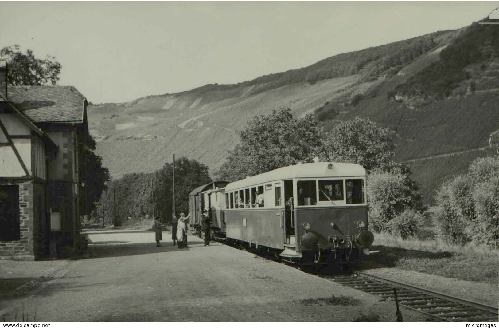 Zug 22 Nach Bullay, 26-7-1956 - VT 41 + Pw.107 In Wolf - Trains