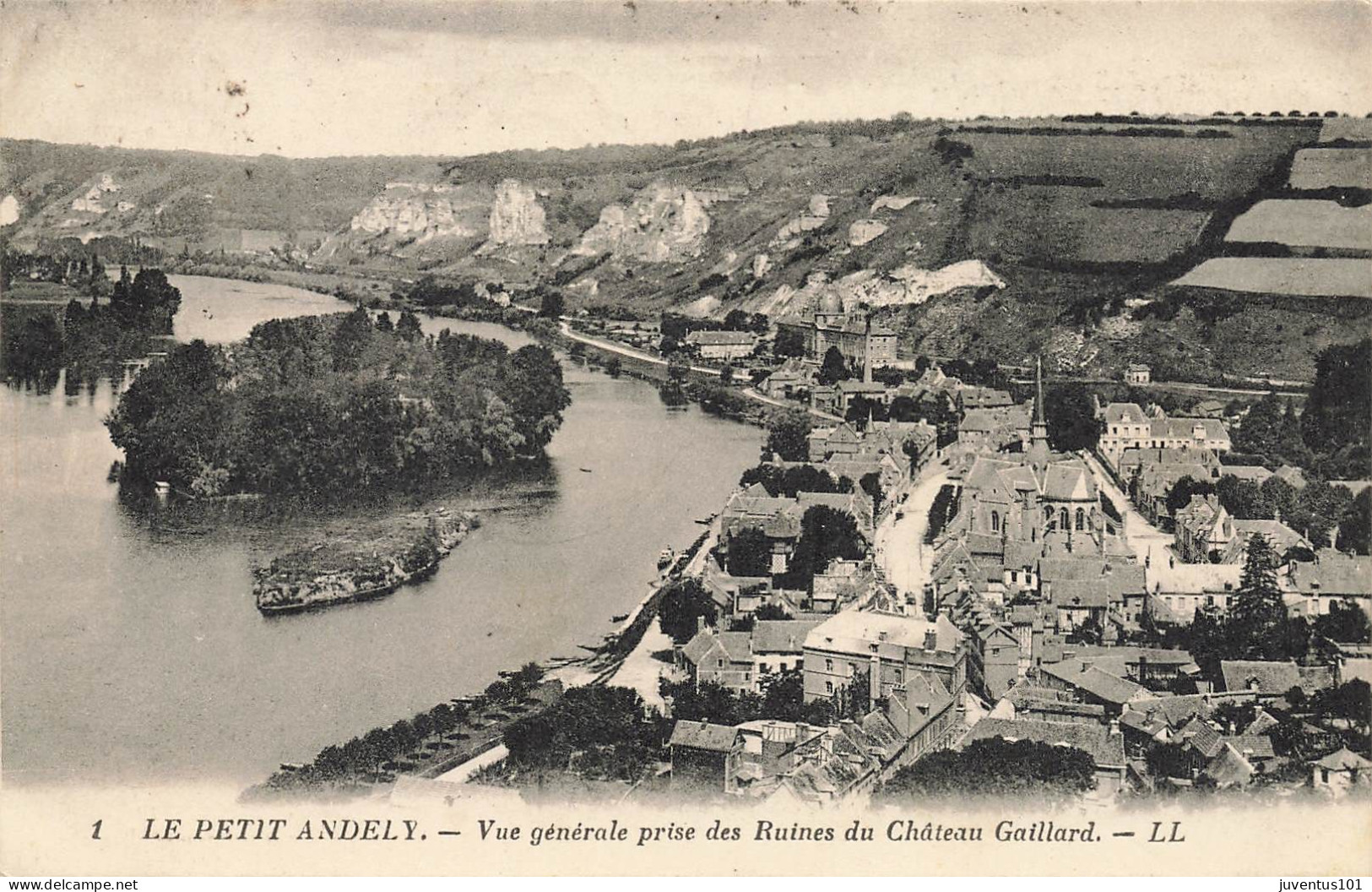 CPA Le Petit Andely-Vue Générale Prise Des Ruines Du Château Gaillard-1-Timbre     L2902 - Les Andelys