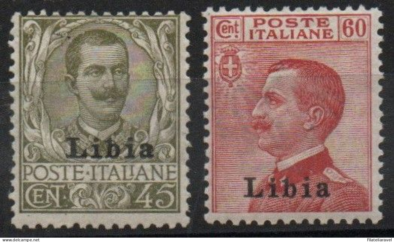 COLONIE ITALIANE - LIBIA - 1917/18 Francobolli Di Italia Soprastampati "Libia". Catalogo Sassone 17/18. Integri. - Libya