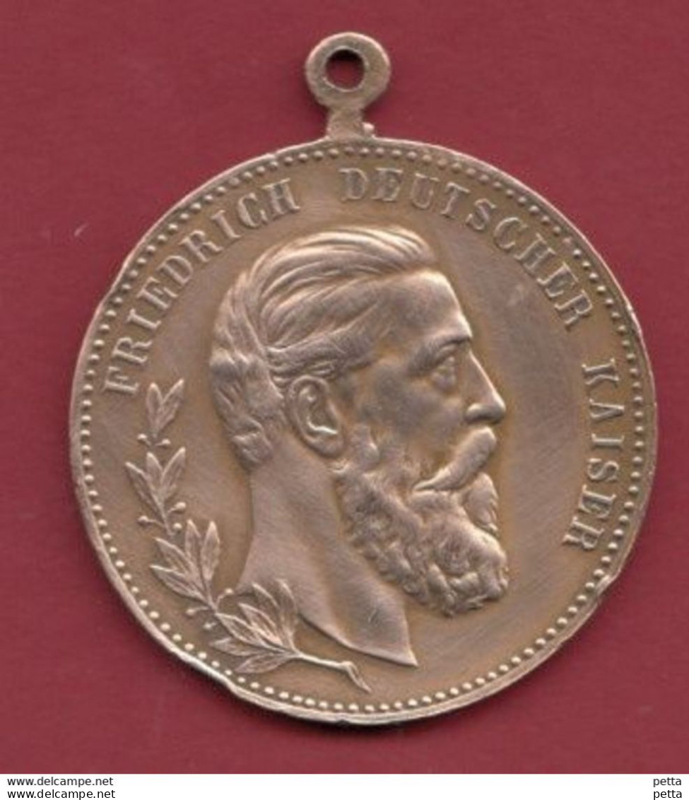 Allemagne /Prusse 1 Médaille Pendentif De Wilhelm II - Deutscher Kaiser König V De Prusse TRES BON ETAT (67) - Autres & Non Classés