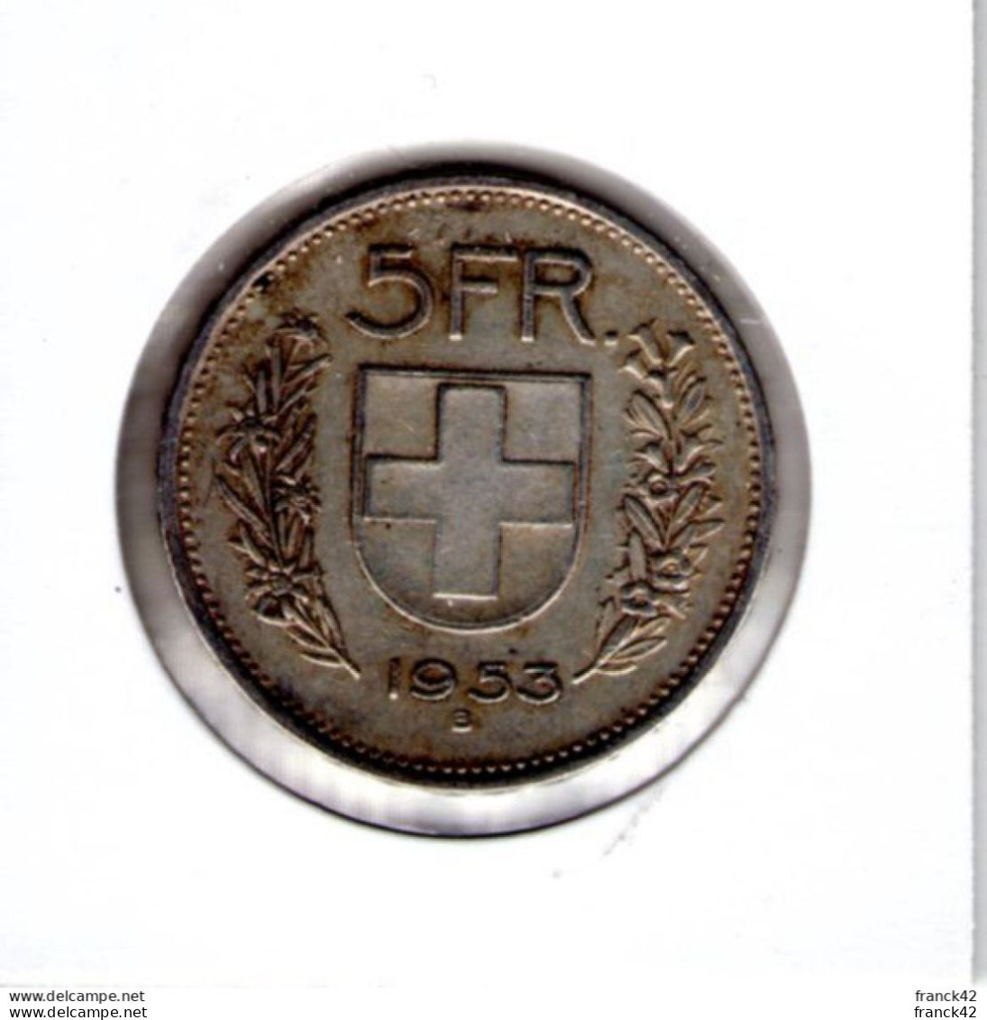 Suisse. 5 Francs Tête De Berger. 1953 - 5 Francs