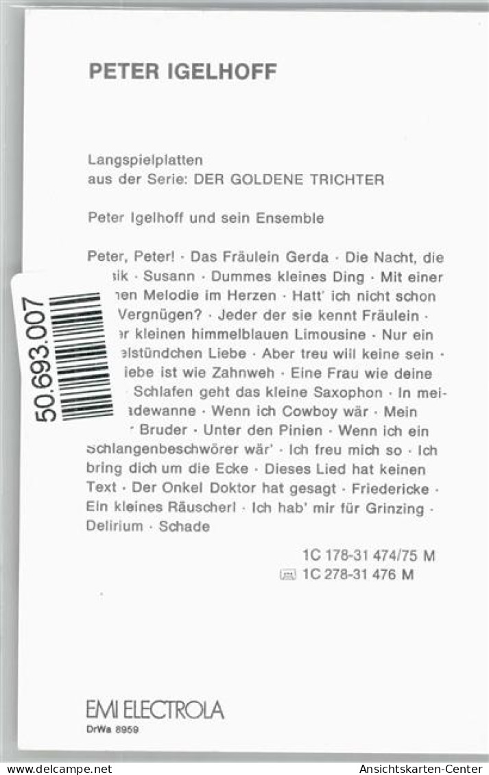 50693007 - Peter Igelhoff - Sänger Und Musikanten