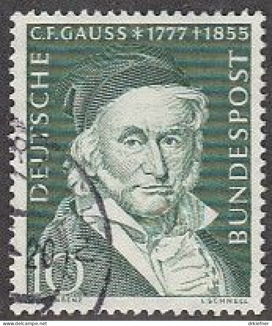 BRD  204, Gestempelt, Carl Friedrich Gauß, 1955 - Used Stamps
