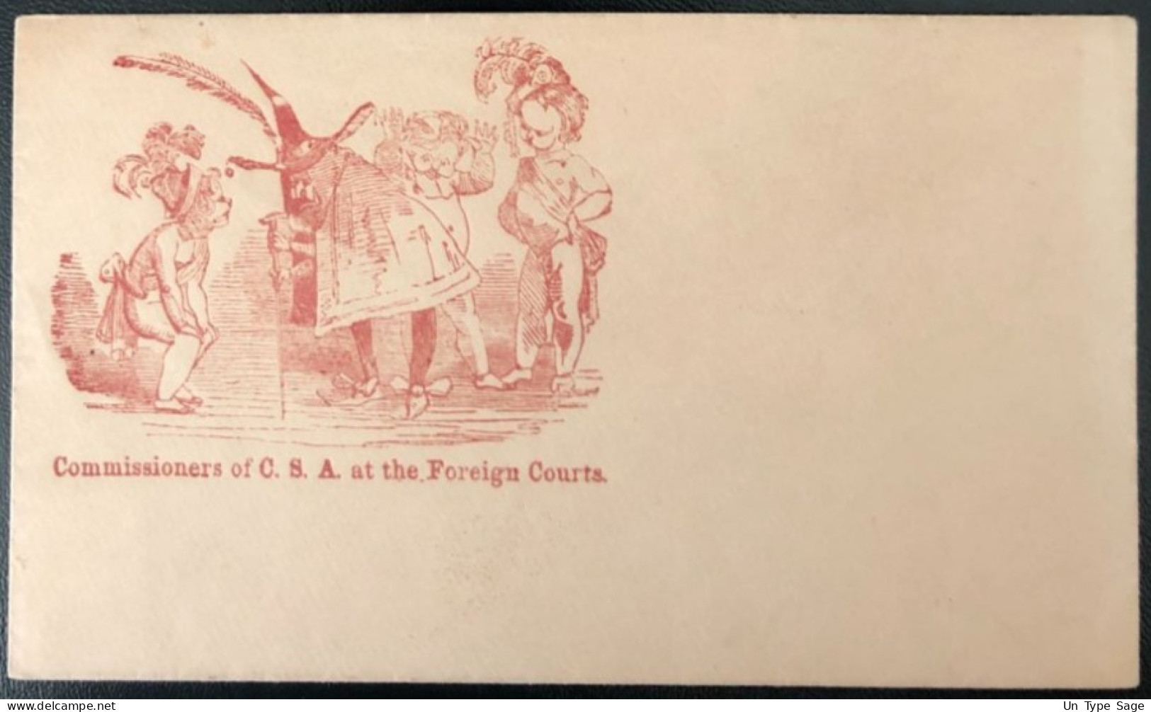 U.S.A, Civil War, Patriotic Cover - "Commissioners Of C.S.A At The Foreig Courts" - Unused - (C496) - Marcofilia