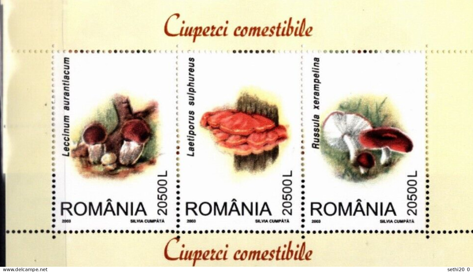 Roumanie 2003 Mushroom / Champignons MNH - Pilze