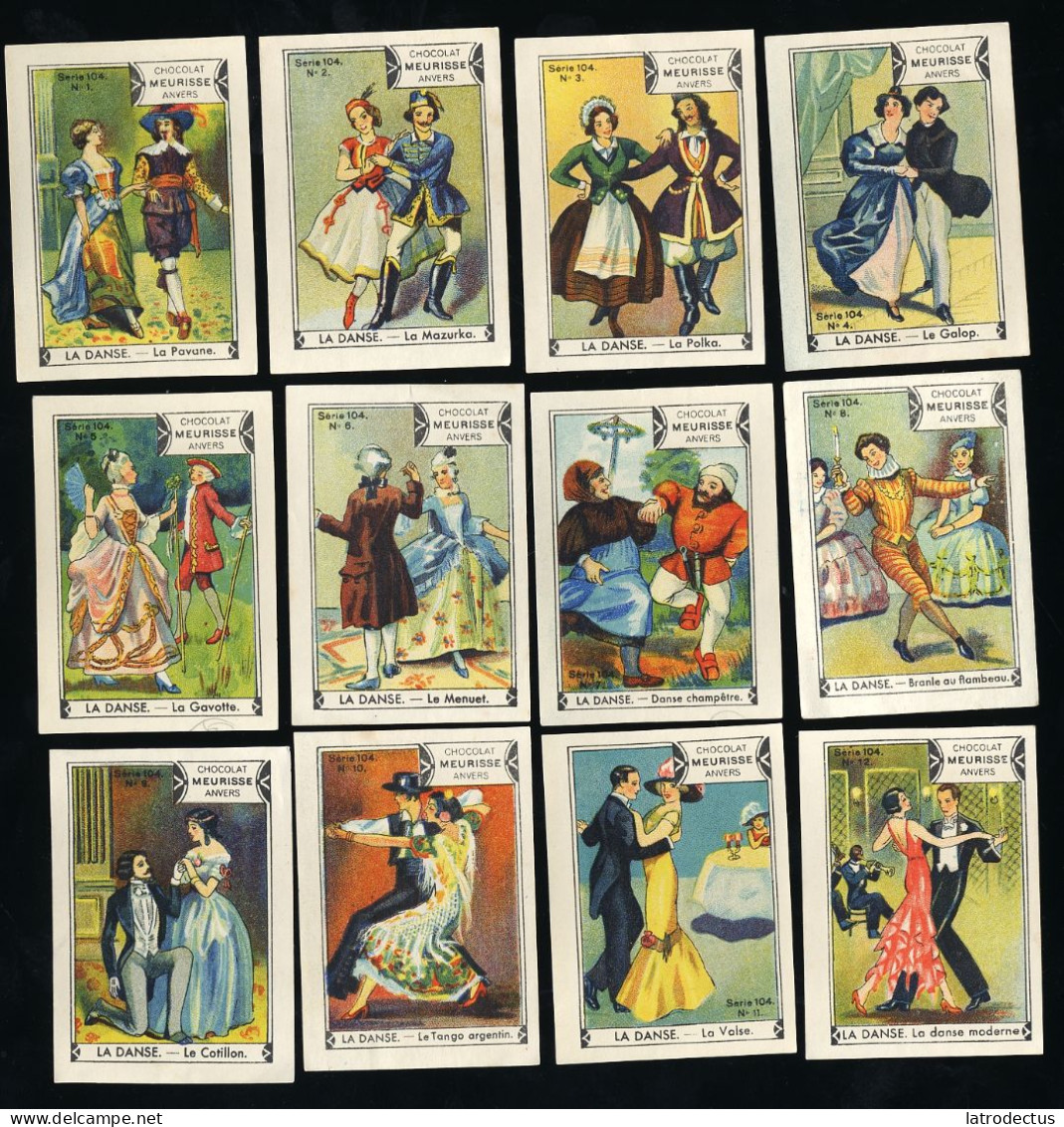 Meurisse - Ca 1930 - 104 - La Danse, Dance, Dancing - Full Serie - Autres & Non Classés