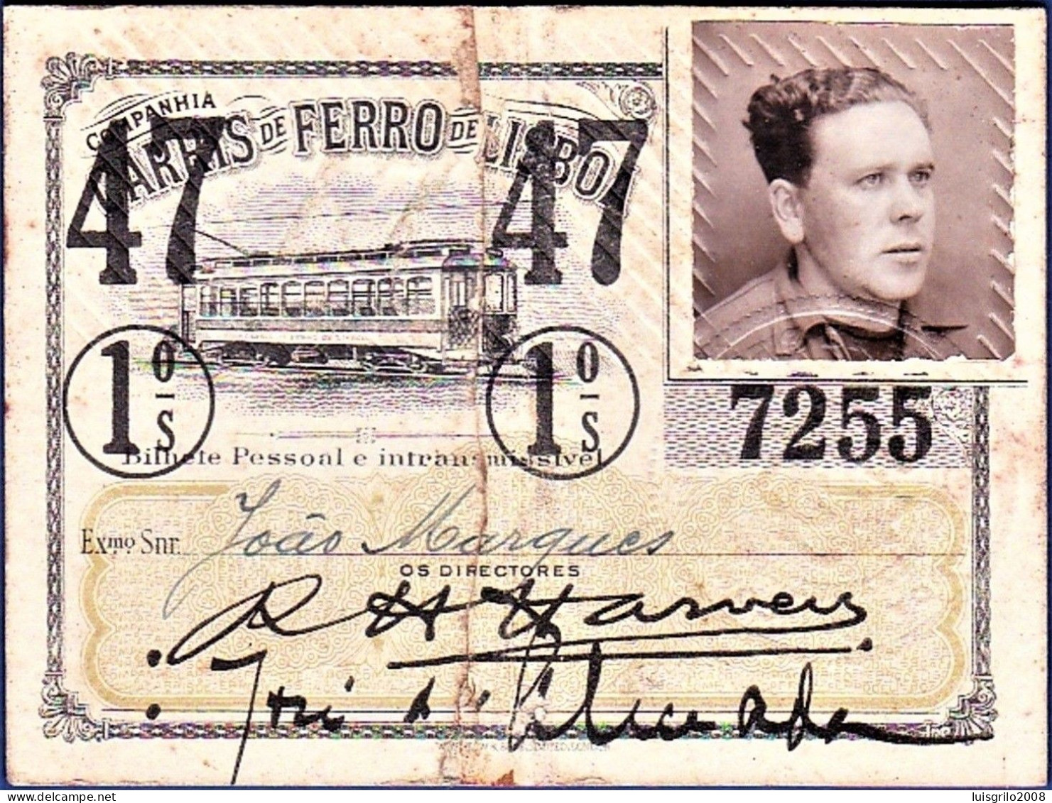 Portugal, PASSE 1947 - CARRIS, Companhia Carris De Ferro De Lisboa / WITH THE IMAGE OF ELECTRIC - Europa