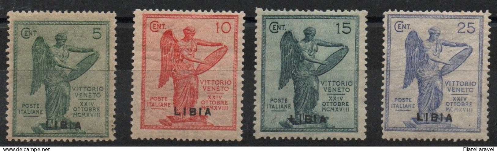 COLONIE ITALIANE - LIBIA 1922 " Vittoria "Catalogo Sassone 34/34, Serie Completa 4 Valori Gomma Integra. - Libië