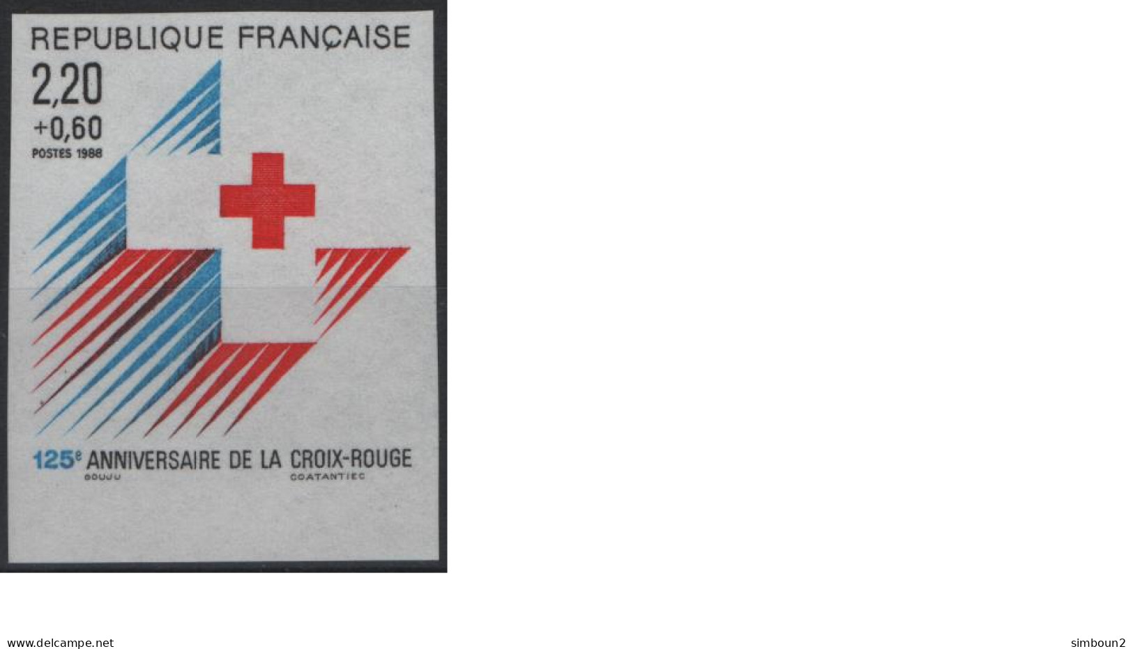 France 1988 N°2555** Non Dentele Imperf Mint Never Hinged - 1981-1990