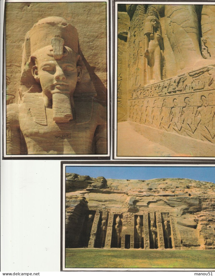 EGYPTE - Temple d'Abou Simbel - Lot de 36 CP **