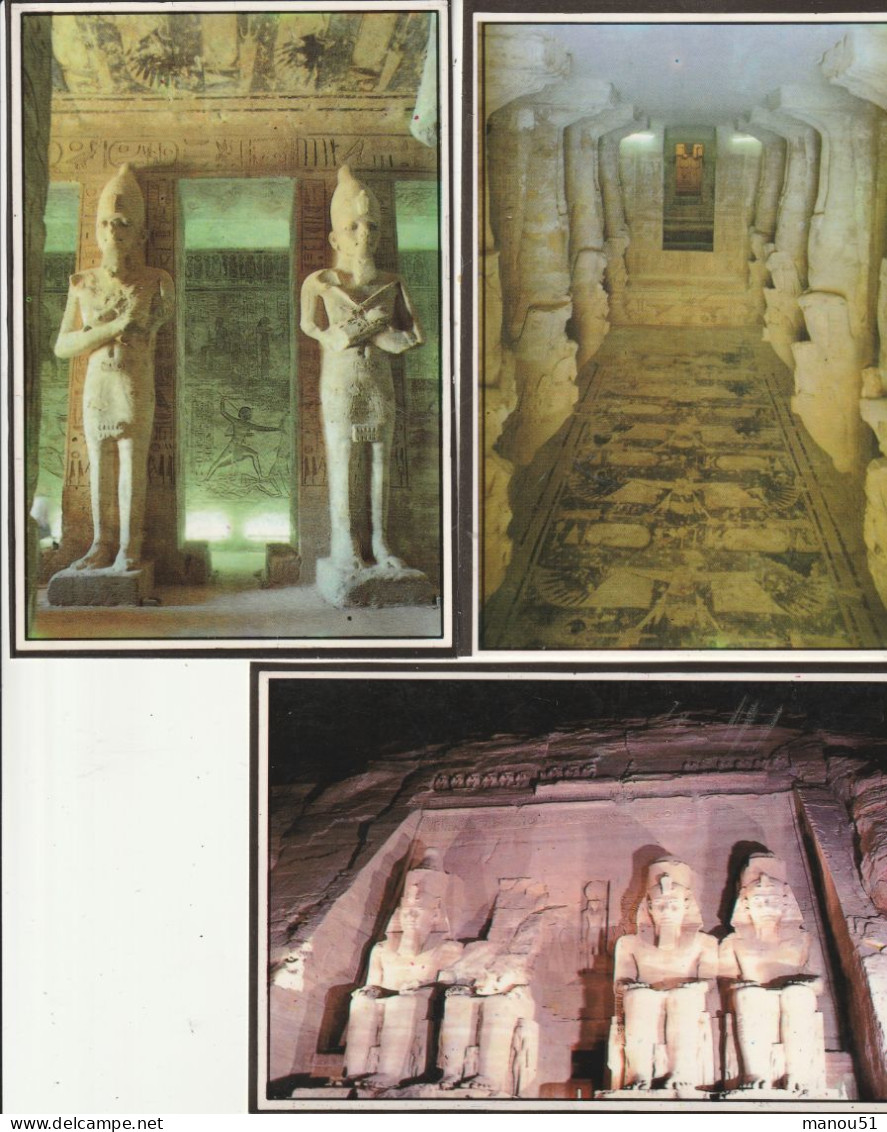 EGYPTE - Temple d'Abou Simbel - Lot de 36 CP **