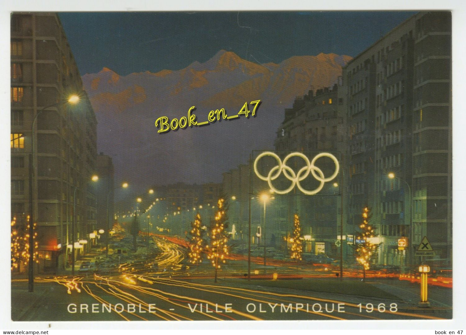 {91991} 38 Isère Grenoble Au Crépuscule , Les Grands Boulevards Et Belledonne ; Xèmes Jeux Olympiques D' Hiver 1968 - Grenoble