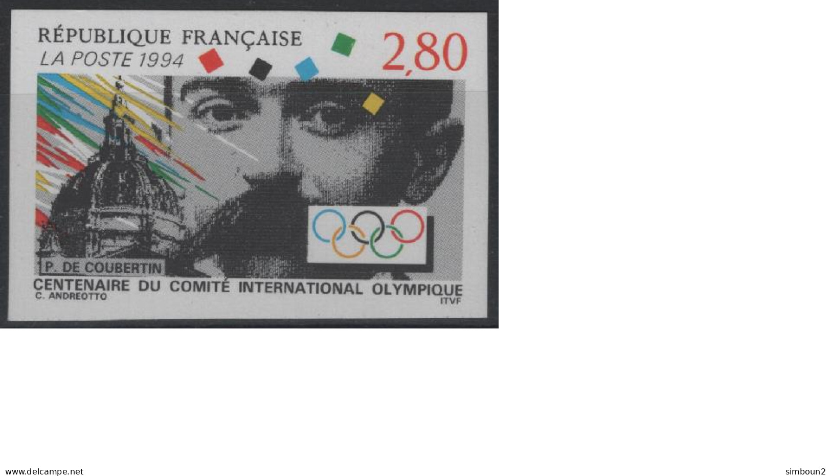 France 1994 N°2889** Non Dentele Imperf Mint Never Hinged - 1991-2000