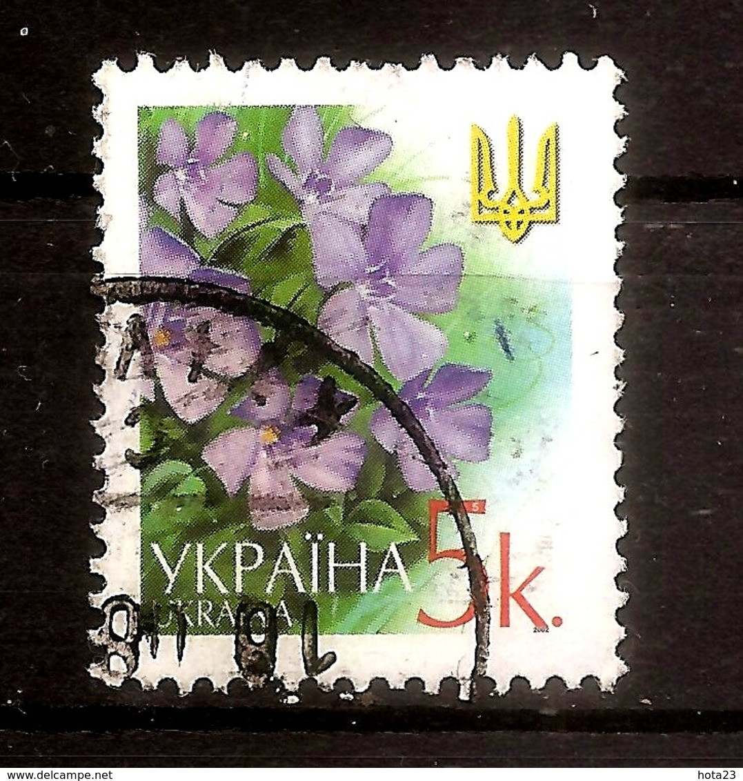 (!) Ukraine 2002 Mi 489A  Flower Anemone  USED Stamp 5 Kopeek  (o) - Ukraine