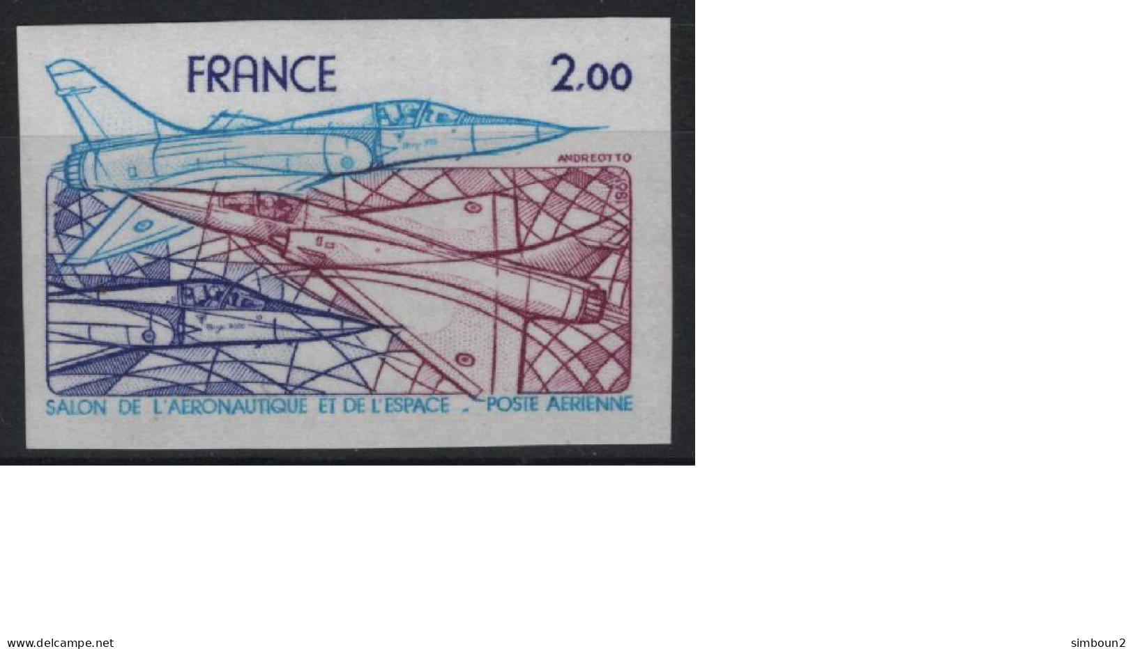 France 1981 Poste Aerienne PA54** Non Dentele Imperf Mint Never Hinged - 1981-1990