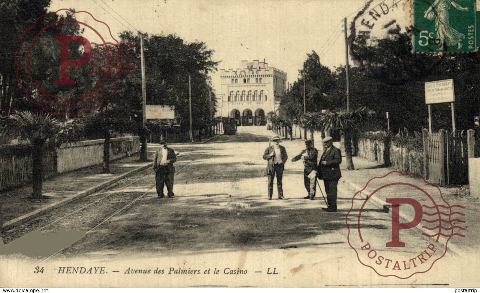 FRANCIA. FRANCE. HENDAYE : Avenue Des Palmiers Et Le Casino - Hendaye