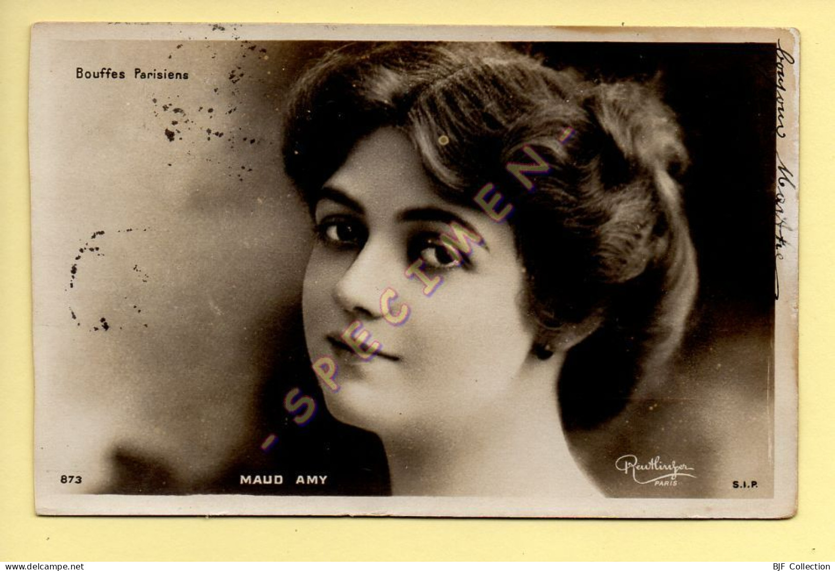 MAUD AMY – Artiste 1900 – Femme (Bouffes Parisiens) – Photo Reutlinger Paris (voir Scan Recto/verso) - Artistas