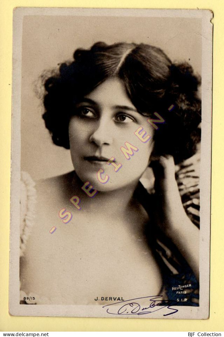 J. DERVAL – Artiste 1900 – Femme – Photo Reutlinger Paris (voir Scan Recto/verso) - Artistes