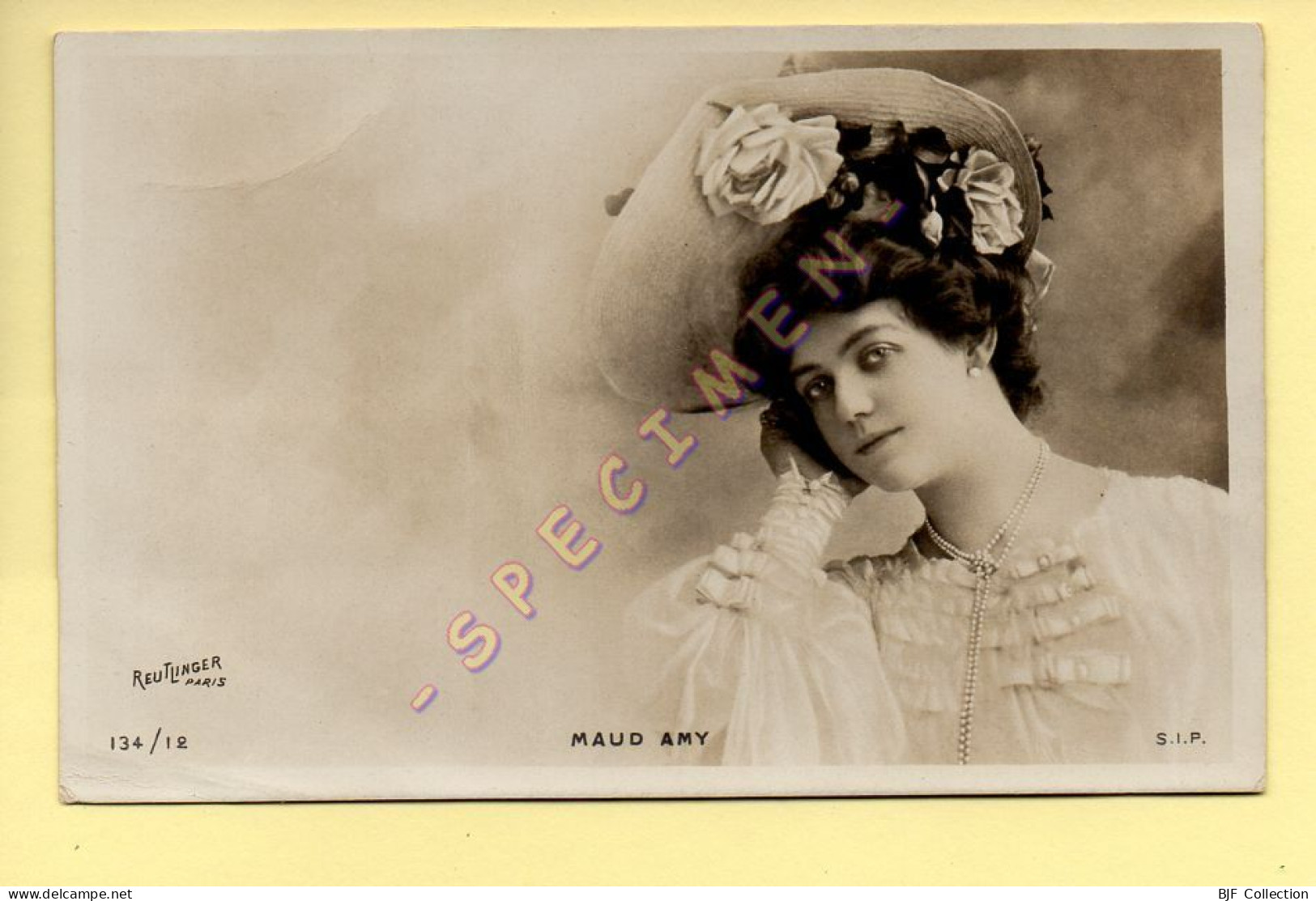 MAUD AMY – Artiste 1900 – Femme – Photo Reutlinger Paris (voir Scan Recto/verso) - Künstler
