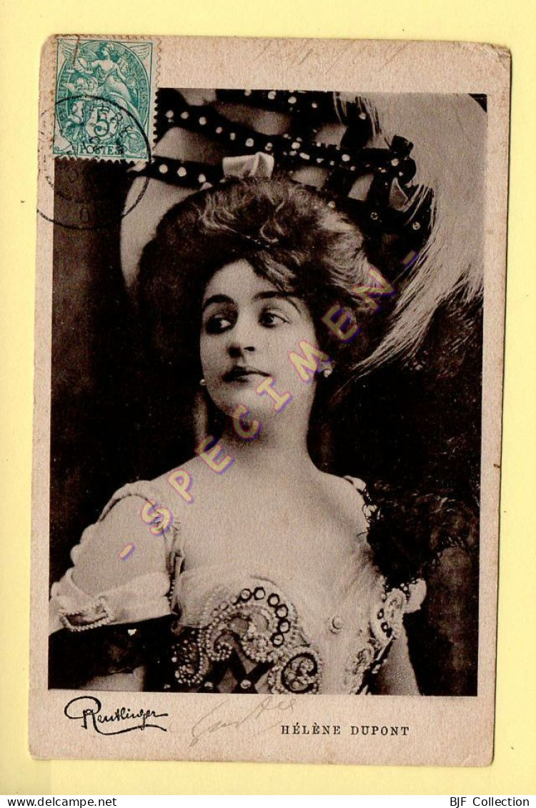 HELENE DUPONT – Artiste 1900 – Femme – Photo Reutlinger Paris (voir Scan Recto/verso) - Artistas