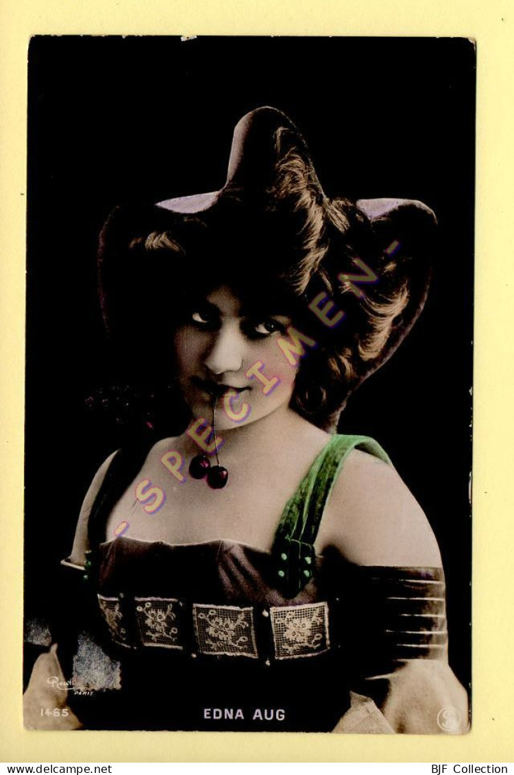 EDNA AUG – Artiste 1900 – Femme – Photo Reutlinger Paris (voir Scan Recto/verso) - Artistas