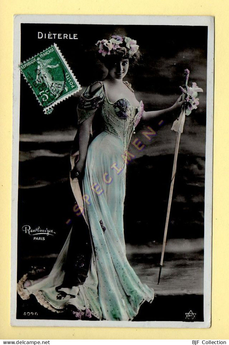 DIETERLE - Artiste 1900 – Femme - Photo Reutlinger Paris (voir Scan Recto/verso) - Artiesten