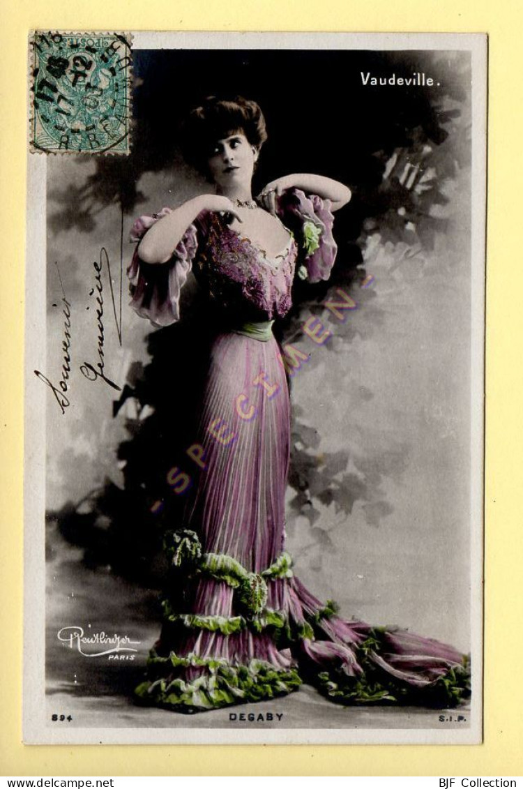 DEGABY - Artiste 1900 – Femme (Vaudeville) Photo Reutlinger Paris (voir Scan Recto/verso) - Artiesten