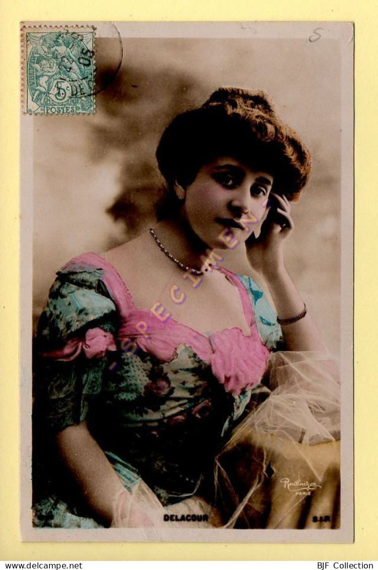 DELACOUR - Artiste 1900 – Femme - Photo Reutlinger Paris (voir Scan Recto/verso) - Artiesten