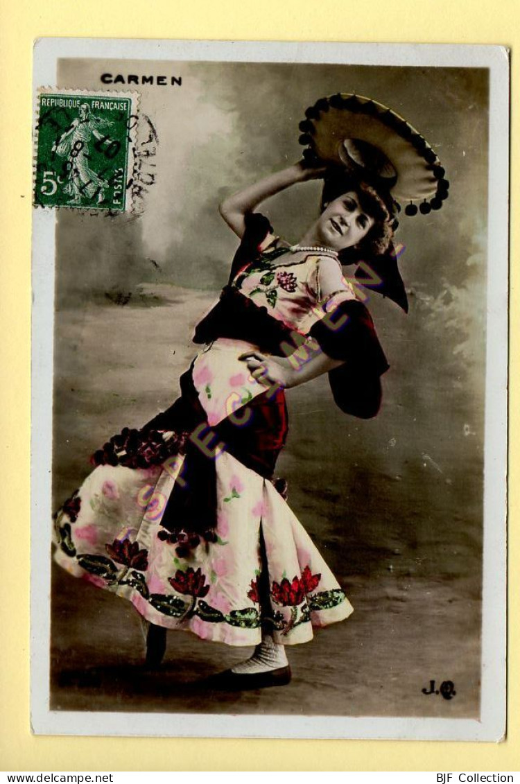 CARMEN – Artiste 1900 – Femme – Photo Reutlinger Paris (voir Scan Recto/verso) - Entertainers