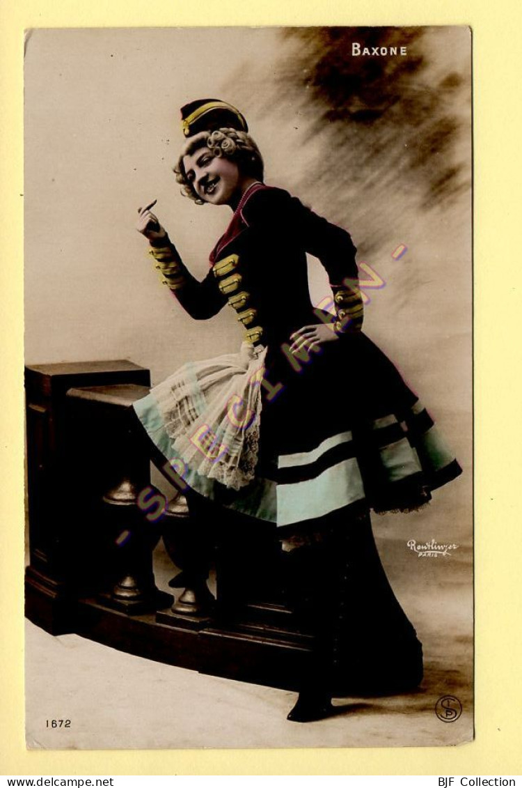 BAXONE – Artiste 1900 – Femme – Photo Reutlinger Paris (voir Scan Recto/verso) - Artistas